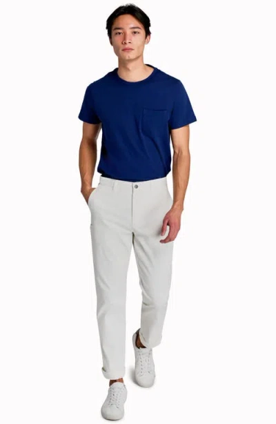 Construct Solid Pant Flat Front In White
