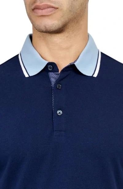 Construct Solid Pique Polo In Navy
