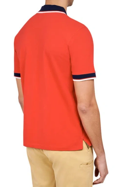 Construct Solid Pique Polo In Red