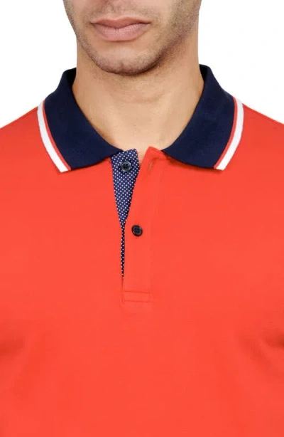 Construct Solid Pique Polo In Red