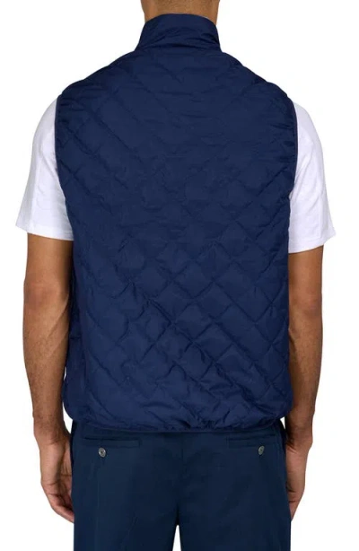 Construct Solid Reversible Vest In Navy