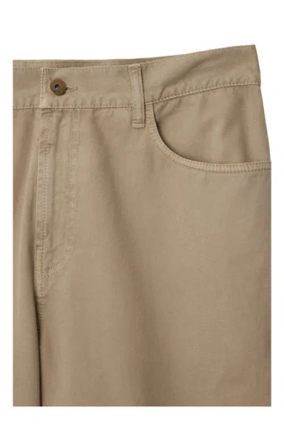 Burberry Men's Washed Twill Trousers In Quill