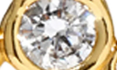 Alexis Bittar Asterales Cubic Zirconia Arched Linear Drop Earrings In 14k Gold Plated In Stones