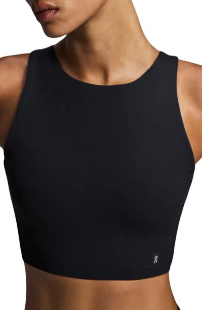 On Core 2-in-1 Crop Performance Tank In Black