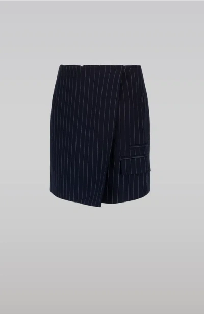 Saemdi Pinstripe Skirt In Black