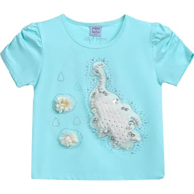 Mimi Tutu Peacock-appliqué T-shirt In Blue