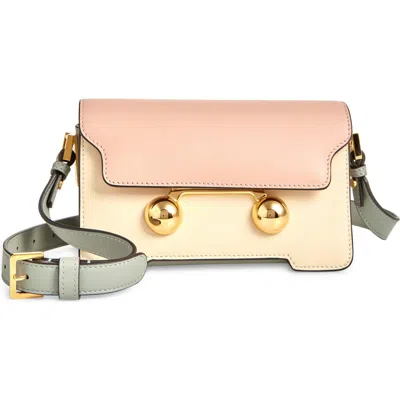 Marni Mini Trunkaroo Colorblock Leather Shoulder Bag In Neutral