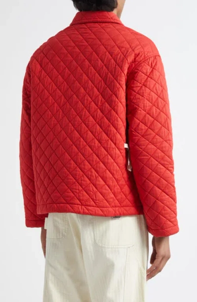 Bode Red Coton Hobby Jacket In Animal Print