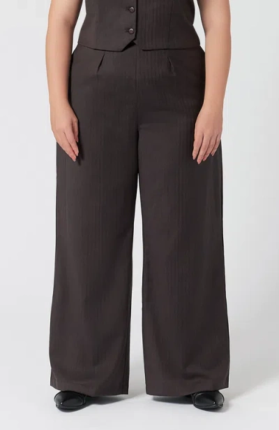 Aam The Label The Wool Wide Leg Pant For Full Hips And Thighs In Deep Plum