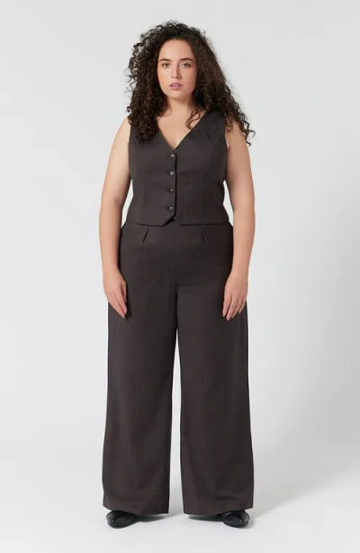 Aam The Label The Wool Wide Leg Pant For Full Hips And Thighs In Deep Plum