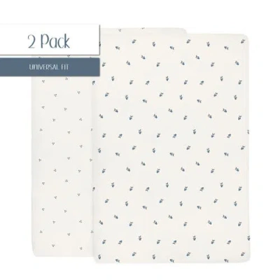 Ely's & Co. Waterproof Pack N Play Mini Portable Crib Sheet Set In Blue Berry