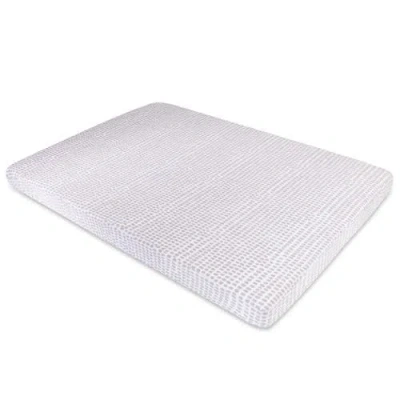 Ely's & Co. Waterproof Pack N Play Mini Portable Crib Sheet Set In Taupe Stripes & Splash