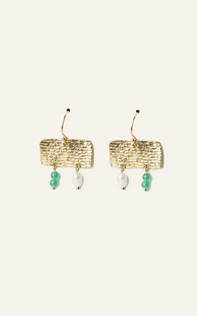 Cog Vessel Earrings In Gold