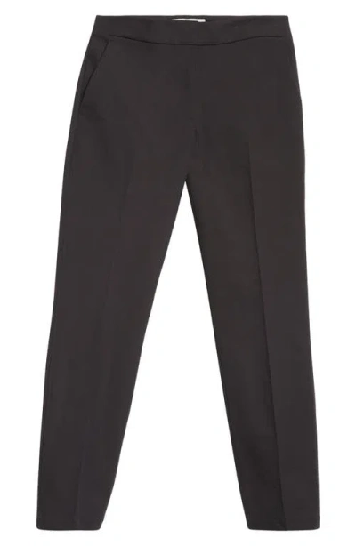 Lafayette 148 Fluid Crepe Side-zip Pant In Black