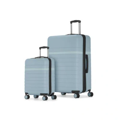 Bugatti Lisbon 2 Piece Hardside Luggage Set With Expansion In Blue