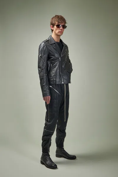 Rick Owens Bauhaus Stooges Leather Jacket In Black
