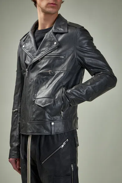 Rick Owens Bauhaus Stooges Leather Jacket In Black