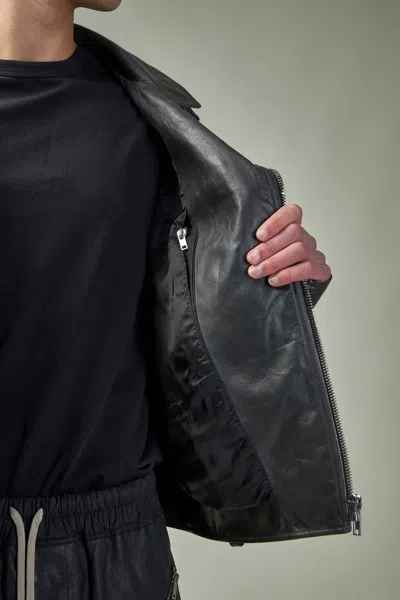 Rick Owens Bauhaus Stooges Leather Jacket In Black