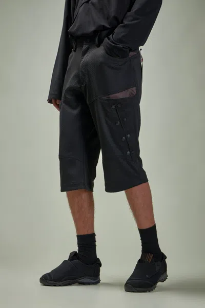 Kiko Kostadinov Inex Snap Shorts Honeycomb Polyester In Black