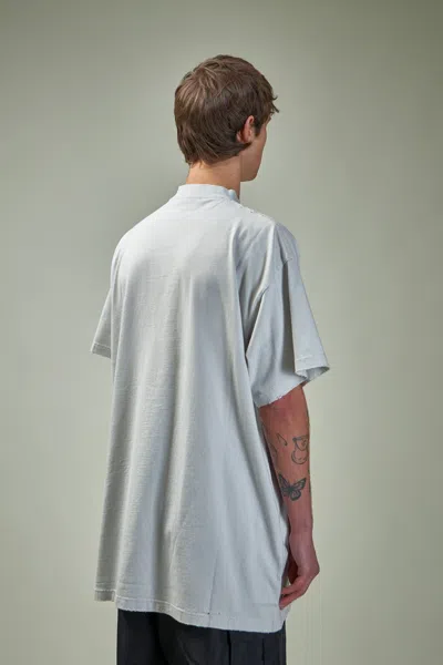 Balenciaga Grey 3b Liquefied Oversized T-shirt In White