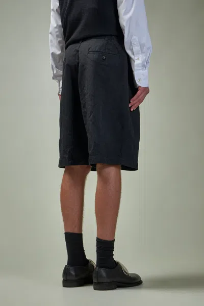Junya Watanabe Pleated Nylon Shorts In Black