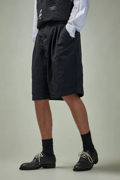 Junya Watanabe Pleated Nylon Shorts In Black