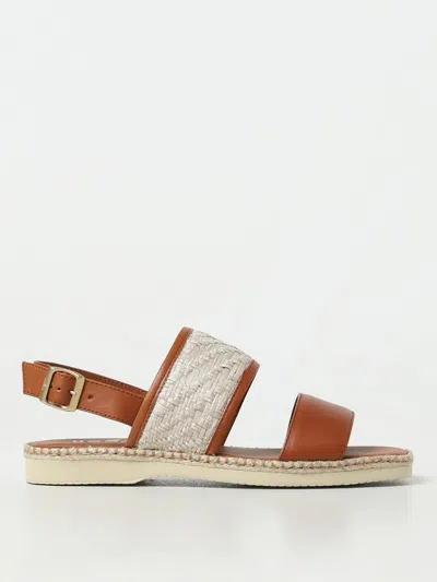 Hogan Brown Leather H660 Sandals In Leather