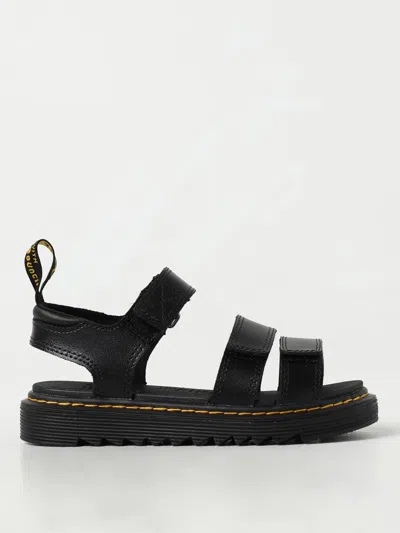 Dr. Martens Black Klaire Brand Pull-tab Leather Sandals Eur 29 / 11 Uk In Black