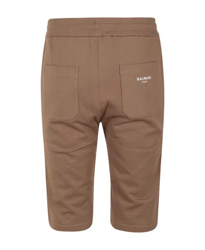 Balmain Drawstring-fasting Bermuda Shorts In Brown