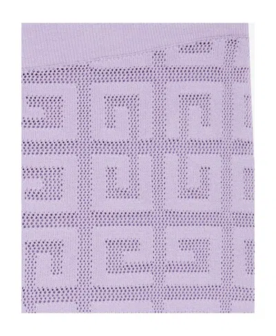 Givenchy 4g Jacquard Leggings In Purple
