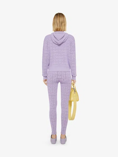 Givenchy 4g Jacquard Leggings In Purple