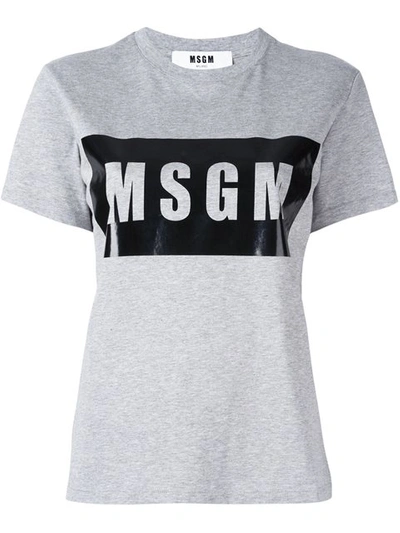 Shop Msgm Logo Print T-shirt