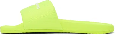 Alexander Wang Yellow Aw Pool Slides In Fluo Yellow