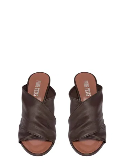 Paris Texas 75mm Maria Mules In Brown