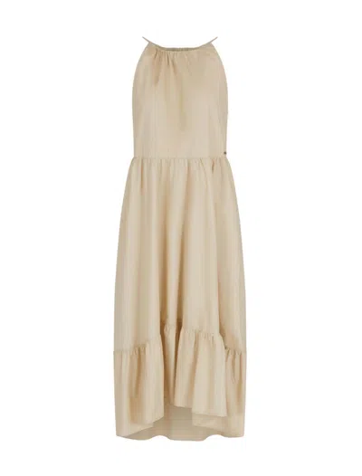 Armani Exchange Fluid Midi Dress With Halterneck In Valley