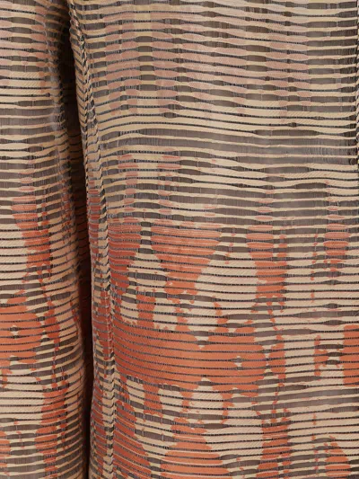 Giorgio Armani Giacca Cannete Jacquard Tigre In Brown