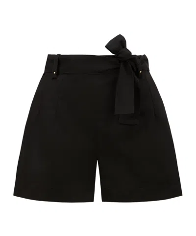 Moncler Tech & Cotton Shorts In Black