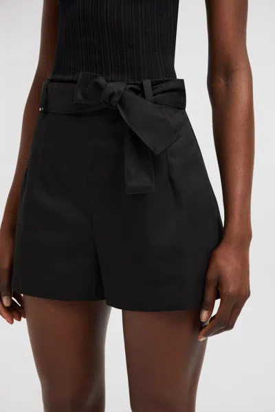 Moncler Tech & Cotton Shorts In Black