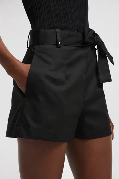 Moncler Tech & Cotton Shorts In Black