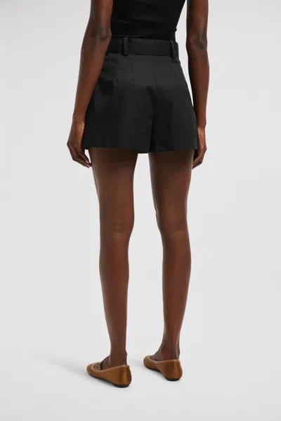 Moncler Tech & Cotton Shorts In Black