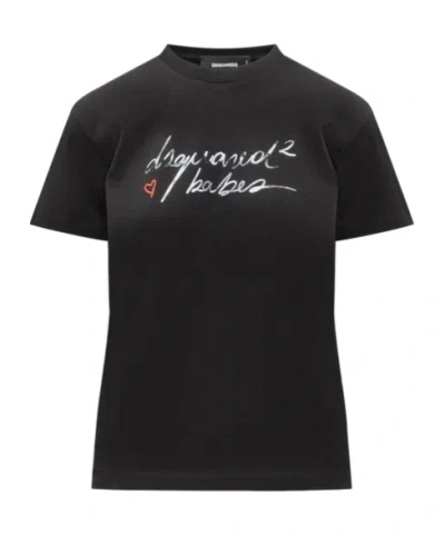 Dsquared2 Logo-print T-shirt In Black