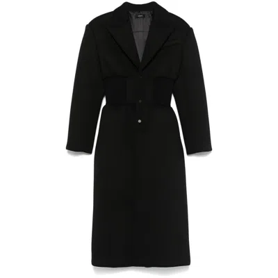 Wardrobe.nyc Wardrobe. Nyc Bonded Single Breasted Coat Black In Black