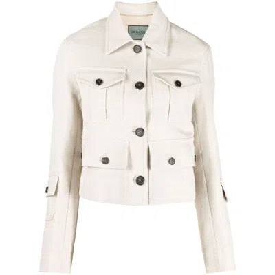Durazzi Milano Multi-pocket Cropped Jacket In Beige
