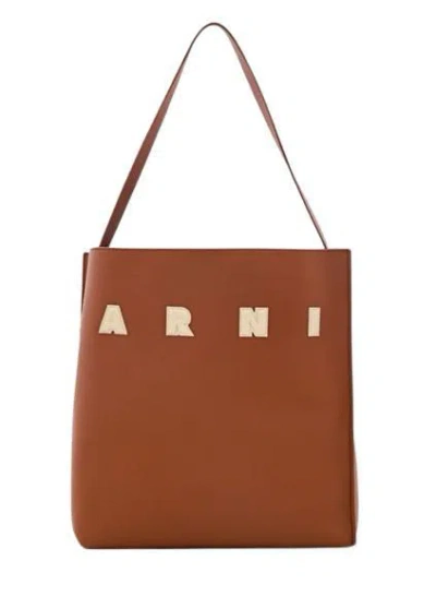 Marni Tote Bag With Elegant Lettering And Sophisticated Design In Multicolor