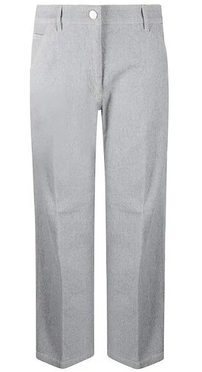 Seventy Buttoned Straight Trousers In Avion Blue