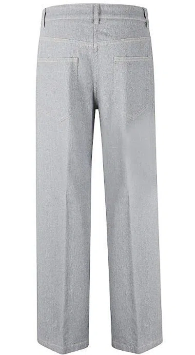 Seventy Buttoned Straight Trousers In Avion Blue