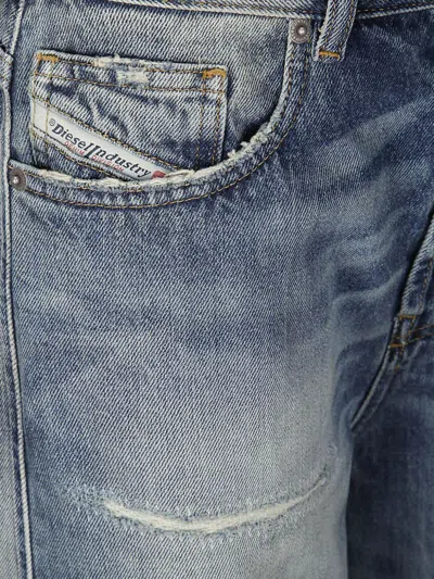 Diesel Washed Effect Wide Leg Jeans In Multicolor