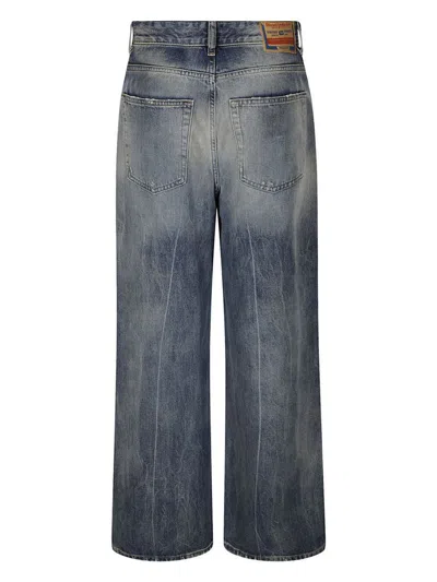 Diesel Washed Effect Wide Leg Jeans In Multicolor