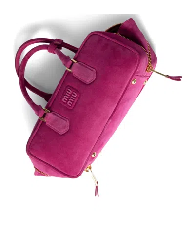 Miu Miu Fuchsia Arcadie Handbag In Pink