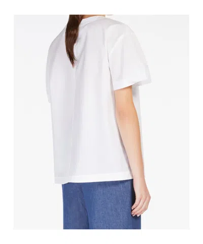 Max Mara Cotton Poplin Blouse In White